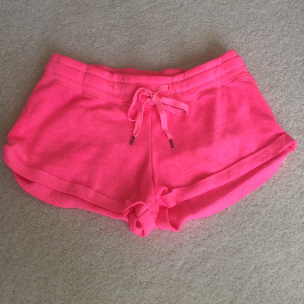 Hot Pink Pajama Exercise Lounge Short Shorts